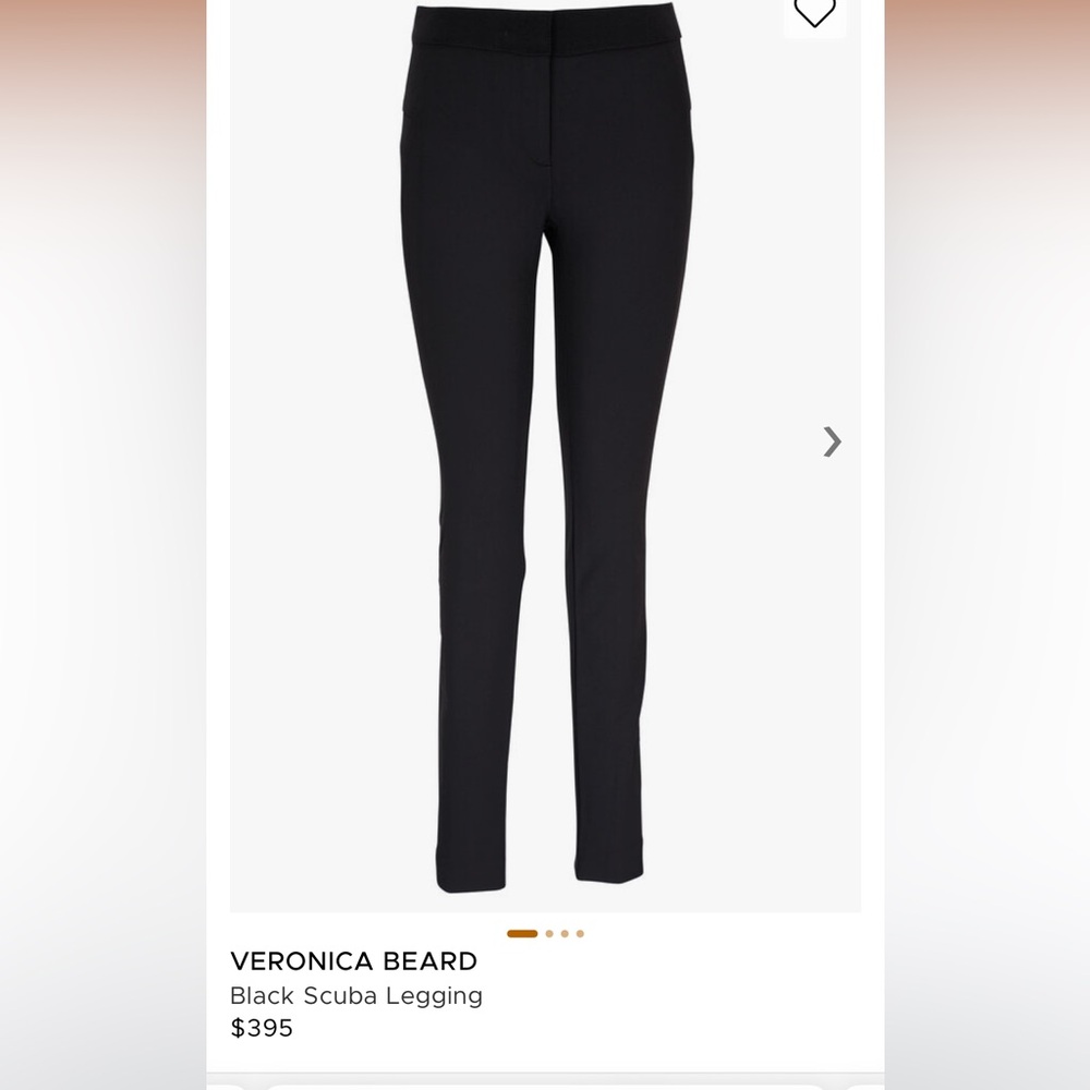 Veronica Beard Black Scuba Leggings